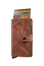 Afbeelding in Gallery-weergave laden, Miniwallet Vintage Cognac Brown