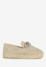 Afbeelding in Gallery-weergave laden, Fred de la bretoniere JUNE LI Espadrille suede taupe