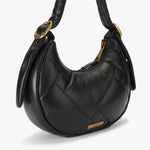 Afbeelding in Gallery-weergave laden, KENSINGTON PUFF SM HOBO-BLACK-LEATHER