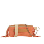 Afbeelding in Gallery-weergave laden, Marie Martens coachella FRINGES SUEDE MIX ORANGE CAMEL