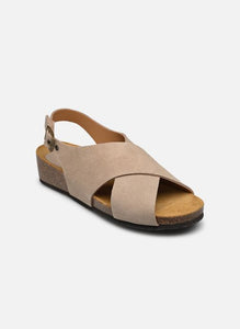 Scholl Amelie sandal suede dark beige