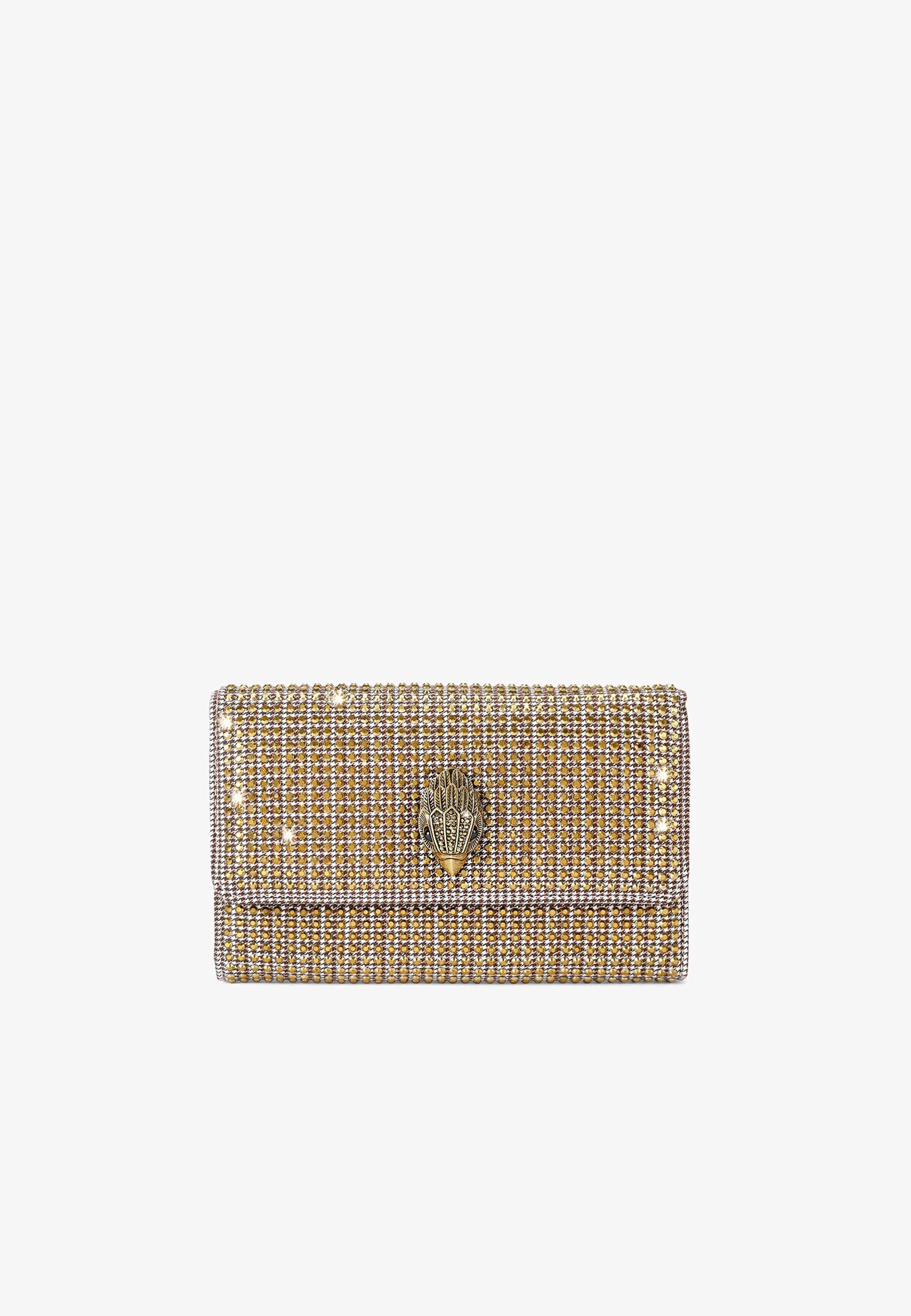 Kurt Geiger 690 Kensington Chain Wallet Beige Fabric
