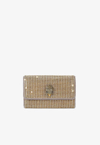 Kurt Geiger 690 Kensington Chain Wallet Beige Fabric