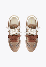 Afbeelding in Gallery-weergave laden, Kurt Geiger Islington Sneaker Beige Comb Fabric
