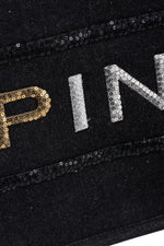 Afbeelding in Gallery-weergave laden, Pinko shopper denim ricamo logo black
