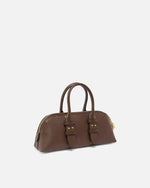 Afbeelding in Gallery-weergave laden, Pinko BOWLING BAG BAGUETTE  MARRONE CASTANO MATT GOLD
