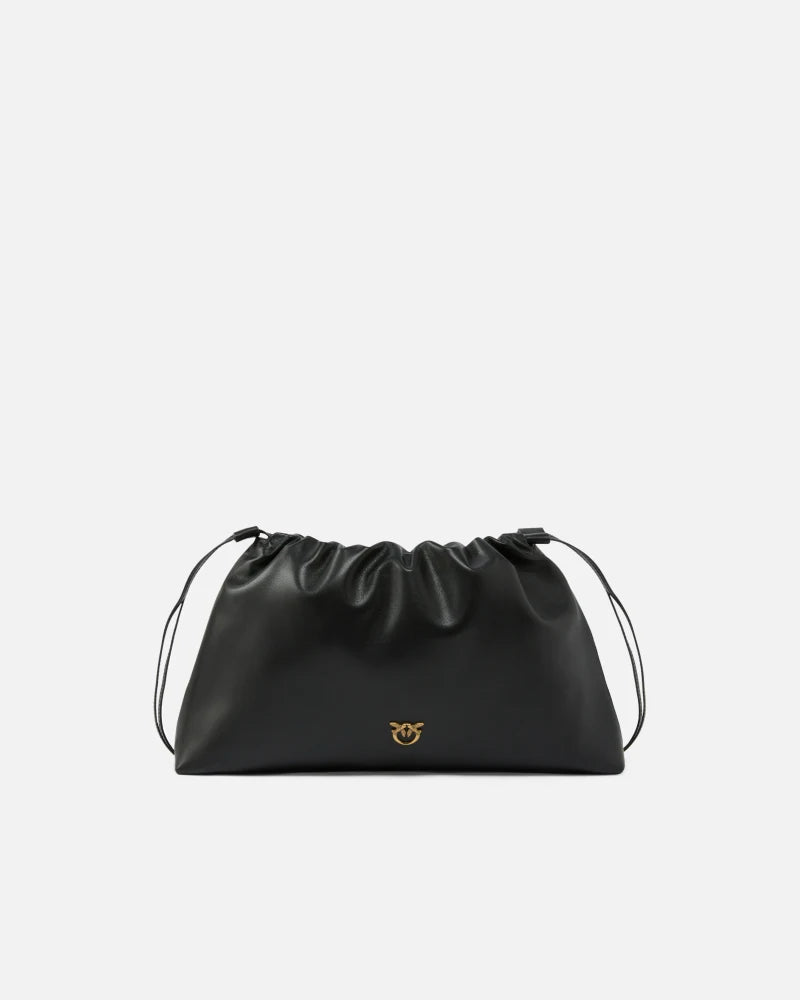 Pinko MAXI CLUTCH NERO-ANTIQUE GOLD