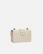 Afbeelding in Gallery-weergave laden, Pinko LOVE ONE MINI ST. CL VITELLO S BIANCO SETA-ANTIQUE GOLD
