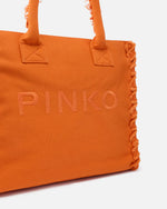 Afbeelding in Gallery-weergave laden, Pinko  BEACH SHOPPER CANVAS ARANCIO BRUC.
