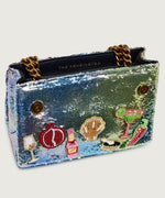 Afbeelding in Gallery-weergave laden, Kurt Geiger Sequin Kensington Bag Silver Com Sequin
