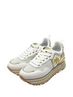 Afbeelding in Gallery-weergave laden, LIU JO MAXI WONDER 100 - SNEAKER CALF LEATHER/MESH WHITE
