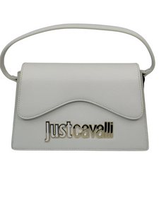 Just Cavalli shoulder bag saffiano Metal Lettering white