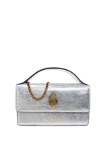Afbeelding in Gallery-weergave laden, Kurt Geiger 690 SM Bond Top Handle Bag Silver Leather
