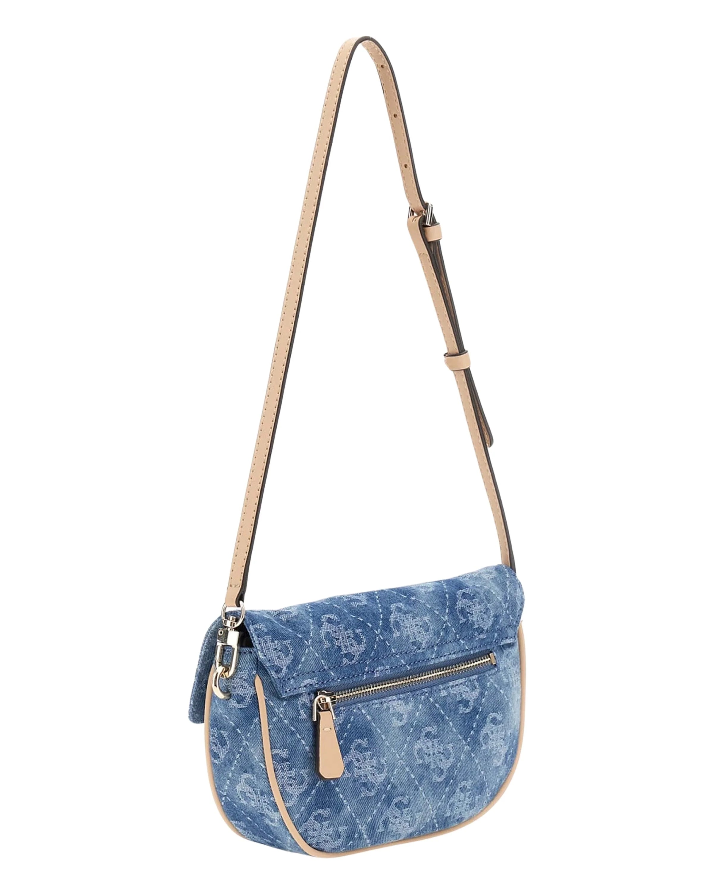 Guess  CERELIA FLAP SHOULDER BAG DENIM LOGO