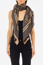 Afbeelding in Gallery-weergave laden, LOGO JACQUARD LIUJO - FOULARD Nero
