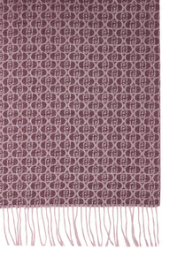 LIU JO MONOGRAM - SCARF/SHAWL  RED AUBERGINE
