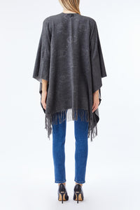 LIU JO LOGO - CLOACK/PONCHO  GREY CLOUD