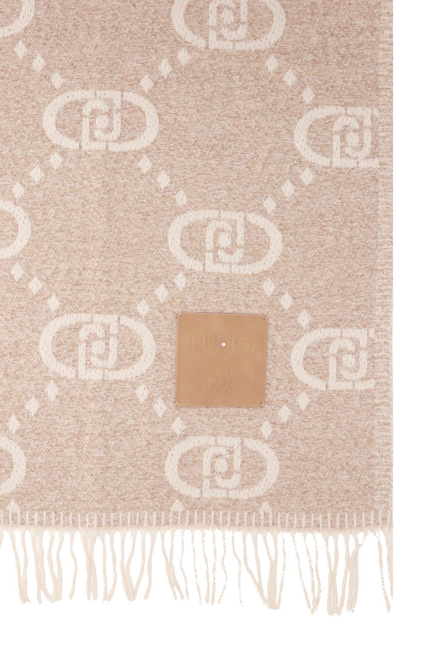 LIU JO LOGO - SCARF/SHAWL   OAT MILK