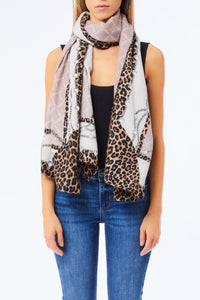 LIU JO ANIMALIER - SCARF/SHAWL   NATURALE