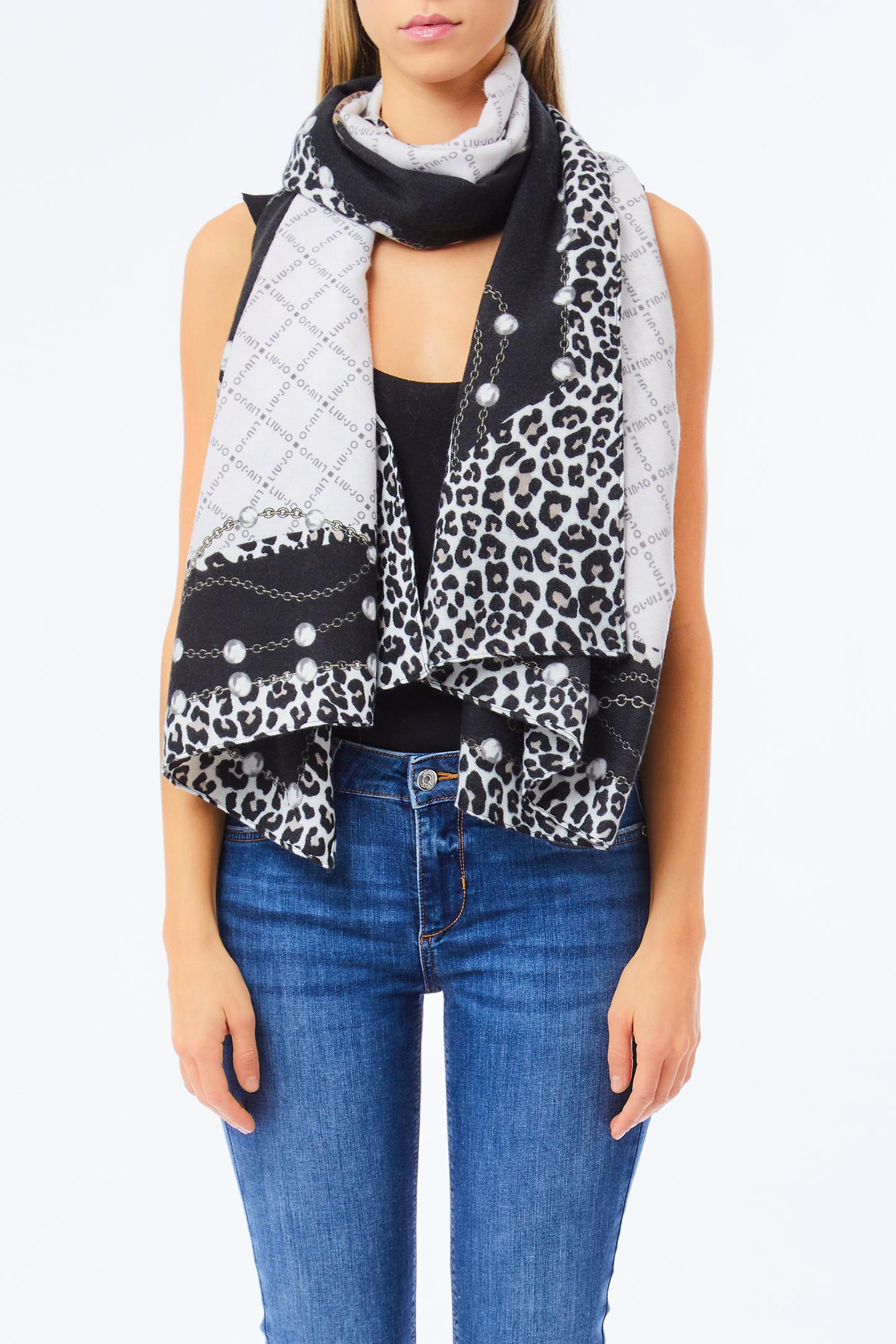 LIU JO ANIMALIER - SCARF/SHAWL   NERO