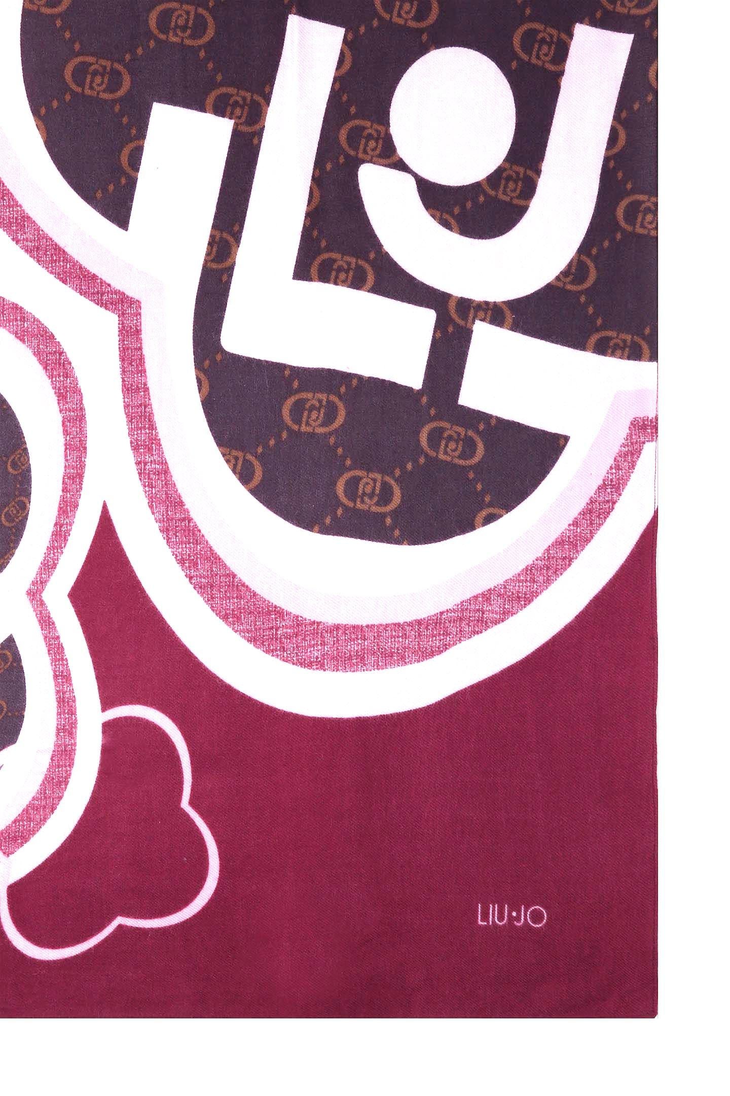 LIU JO LOGO - SCARF/SHAWL  RED WINE