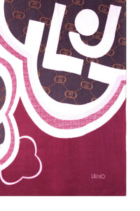 LIU JO LOGO - SCARF/SHAWL  RED WINE