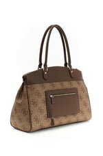 Afbeelding in Gallery-weergave laden, Guess BERTA DELUXE DOME TOTE LATTE LOGO/BROWN
