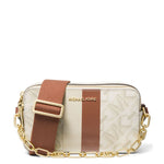 Afbeelding in Gallery-weergave laden, Michael Kors smal camera bag double zip vanilla/luggage
