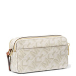 Afbeelding in Gallery-weergave laden, Michael Kors smal camera bag double zip vanilla/luggage
