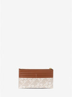 Afbeelding in Gallery-weergave laden, Michael Kors wallet large zip card case vanilla/luggage

