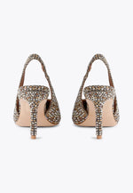 Afbeelding in Gallery-weergave laden, Kurt Geiger Belgravia High Sling Beige Comb Fabric
