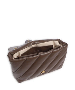 Pinko LOVE PUFF BIG  MARRONE CASTANO-ANTIQUE GOLD