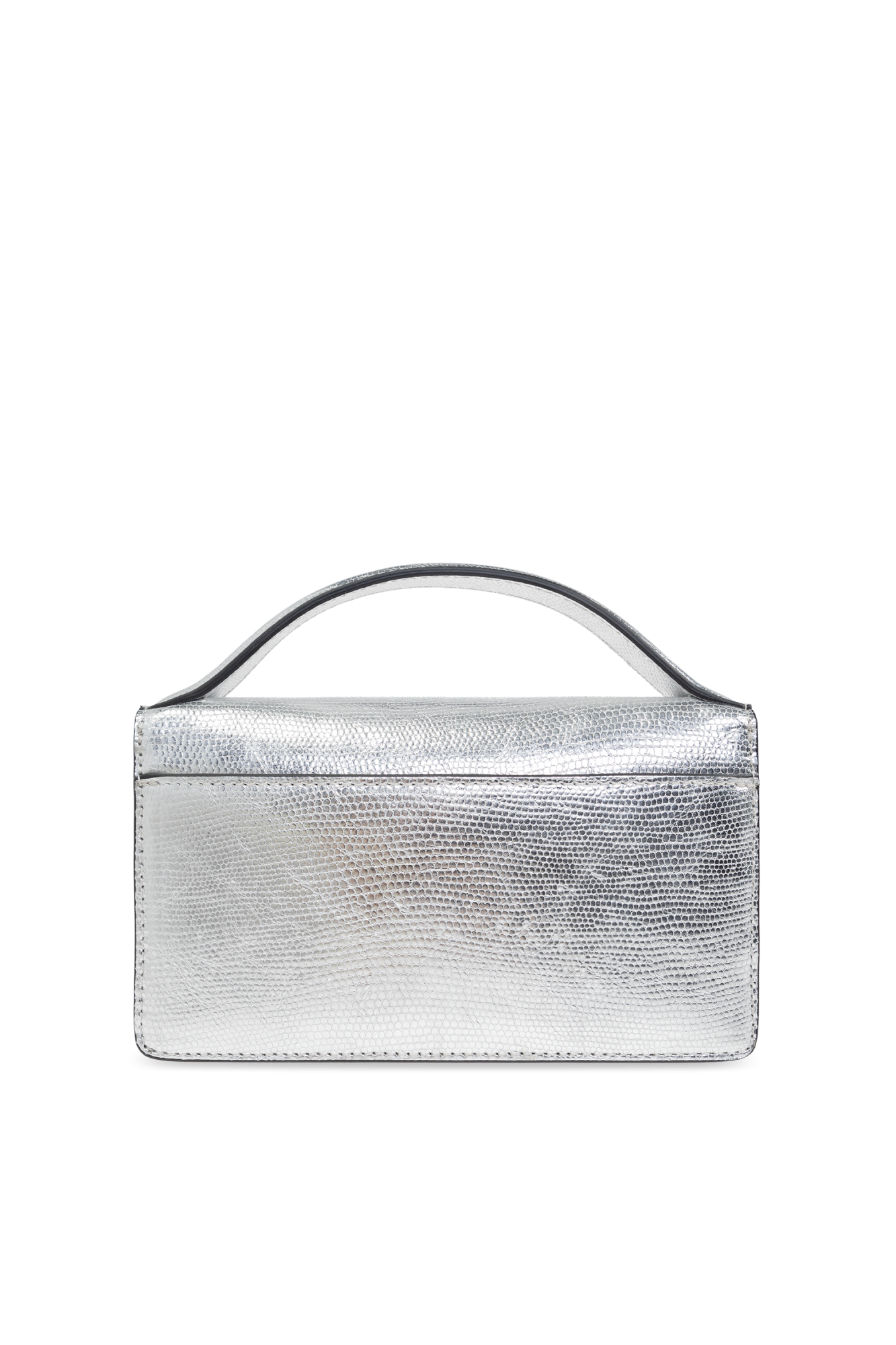 Kurt Geiger 690 SM Bond Top Handle Bag Silver Leather