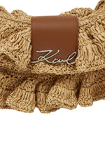 Afbeelding in Gallery-weergave laden, Karl Lagerfeld K/Signature FL SHB Raffia Ruff Natural-Tan
