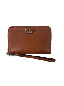 Guess LAUREL SLG MEDIUM DOUBLE ZIP COGNAC