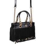 Afbeelding in Gallery-weergave laden, Kurt Geiger SQ Kensington Fringe Black-Leather/Suede
