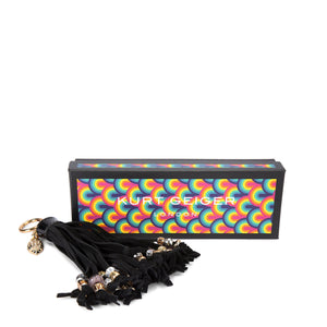 Kurt Geiger Tassel Beads Charm Black Suede