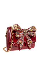 Afbeelding in Gallery-weergave laden, Kurt Geiger Bow Shoreditch CH Wallet Red-Patent/Leather
