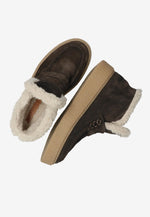 Afbeelding in Gallery-weergave laden, Shabbies Senna Anna Ankle Boot Suede Dark Brown
