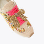 Afbeelding in Gallery-weergave laden, Kurt Geiger Islington Bow Sneaker Gold Comb Sequin
