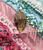 Afbeelding in Gallery-weergave laden, Kurt Geiger MD Kensington Fringes Blue/Pal C-Fabric
