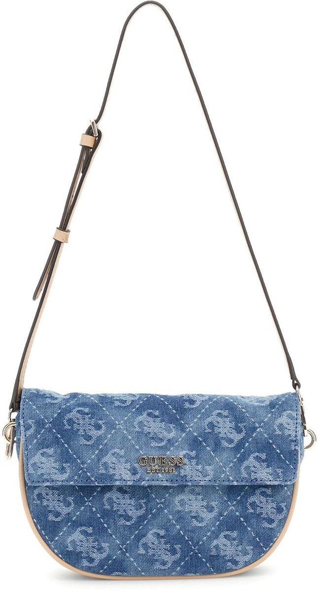 Guess  CERELIA FLAP SHOULDER BAG DENIM LOGO