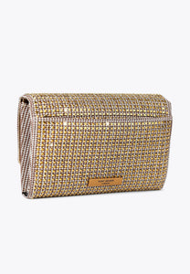 Kurt Geiger 690 Kensington Chain Wallet Beige Fabric