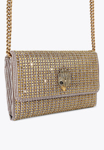 Kurt Geiger 690 Kensington Chain Wallet Beige Fabric