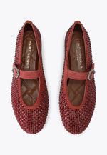 Afbeelding in Gallery-weergave laden, Kurt Geiger Mayfair Ballet Flat Wine Suede
