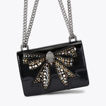 Afbeelding in Gallery-weergave laden, Kurt Geiger Bow Small Shoreditch Black/Comb-Patent/Leather
