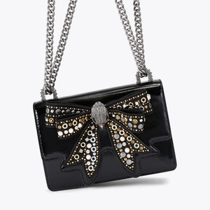 Kurt Geiger Bow Small Shoreditch Black/Comb-Patent/Leather