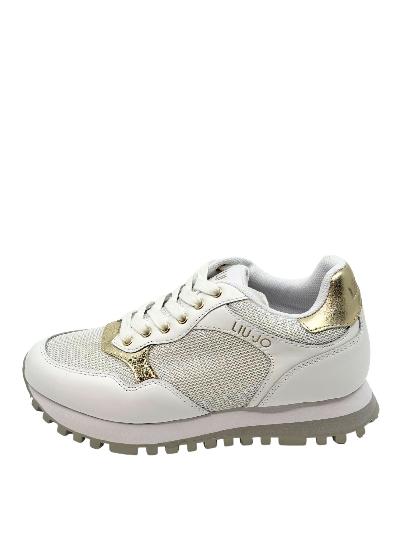 LIU JO WONDER 39 - SNEAKER CALF LEATHER/NYLON/M WHITE