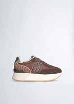 Afbeelding in Gallery-weergave laden, Liu Jo Sneaker Dreamy 02 SUEDE/MESH/PRINT EBANO/LIGHT GOLD

