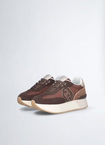Liu Jo Sneaker Dreamy 02 SUEDE/MESH/PRINT EBANO/LIGHT GOLD